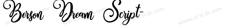 Berson Dream Script字体转换